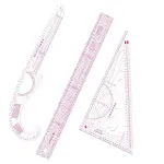 French Curve Ruler Set, Sewing Ruler Tailoring Tool, Pattern Making Ruler with Detailed Scale for Beginners Tailors Designers