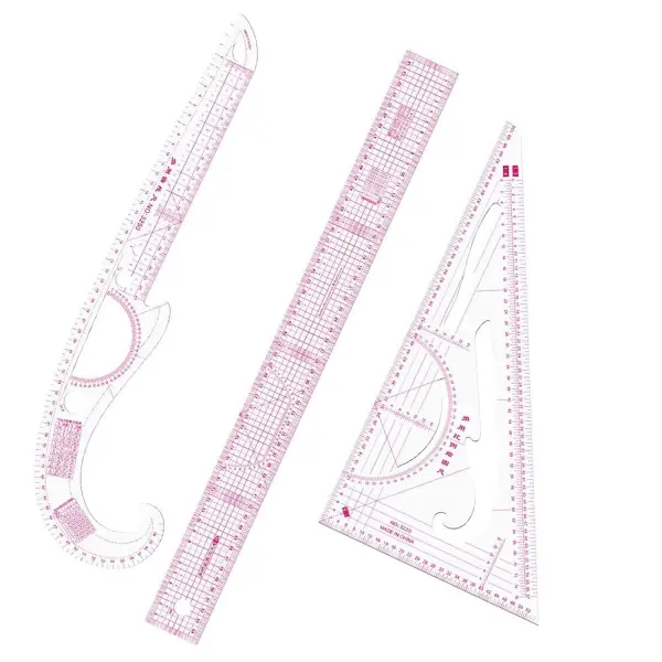 French Curve Ruler Set, Sewing Ruler Tailoring Tool, Pattern Making Ruler with Detailed Scale for Beginners Tailors Designers