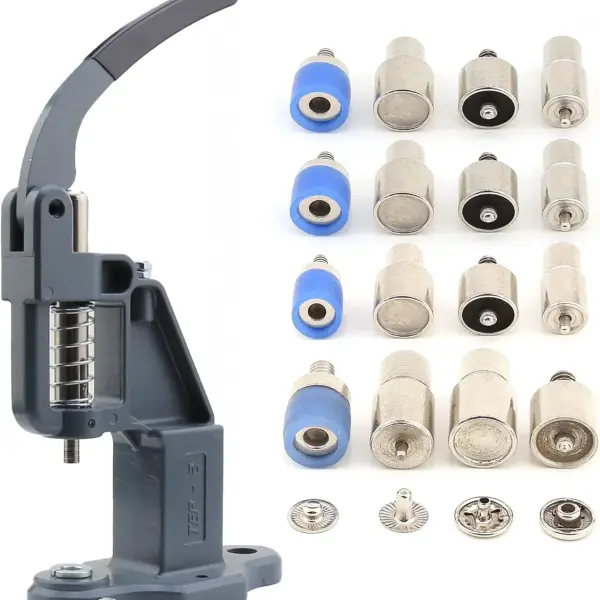 Snap Fastener Button Machine with Dies - Hand Press Machine for Metal Snap Fasteners Setting Tools