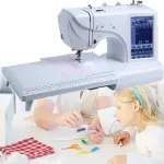 Electric Embroidery Machine, Automatic Sewing Machine Large LCD Touch Screen, Clothing Embroidery Tool with 4" X 4"/4" X 9.2" Embroidery Area and LCD Touch Screen, for Home Clothing