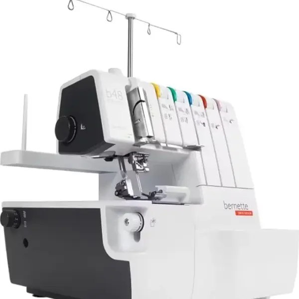 Bernette B48 Funlock Serger Coverstitch Overlock Machine | Heavy Duty Sewing Quilting Performance for Beginners and Professionals | 23 Stitches LED Light 1300 SPM Easy Threading Knife Control