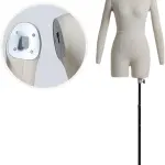 Adjustable L-Shape Foam Dress Form Mannequin with Arms - Soft Tailoring Dummy, Pin-Friendly Half Body Female Dressmaking Tool for Sewing & Craft Projects