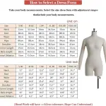 Adjustable L-Shape Foam Dress Form Mannequin with Arms - Soft Tailoring Dummy, Pin-Friendly Half Body Female Dressmaking Tool for Sewing & Craft Projects
