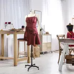 Adjustable L-Shape Foam Dress Form Mannequin with Arms - Soft Tailoring Dummy, Pin-Friendly Half Body Female Dressmaking Tool for Sewing & Craft Projects