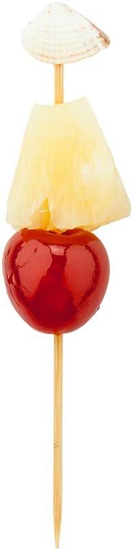 Restaurantware 4 Inch Sea Shell Cocktail Picks 1000 Sturdy Food Picks - Durable Bamboo Skewers For Themed Parties And Events Birthday Restaurant Or Office Party Supplies
