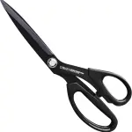 CANARY Japanese Sewing Scissors 9.5", Made in JAPAN, Professional All Purpose Scissors for Fabric, Cloth, Vinyl Sheet, Adhesive, Wallpaper, Non-Stick Coating Blade, Black