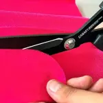 CANARY Japanese Sewing Scissors 9.5", Made in JAPAN, Professional All Purpose Scissors for Fabric, Cloth, Vinyl Sheet, Adhesive, Wallpaper, Non-Stick Coating Blade, Black