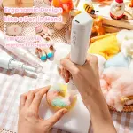 Electric Felting Machine Needles,Needle Felting Machine for Quick Felting,with 1-5 Needles and Speed Control,Automatic Tools for DIY Dry Wool Craft Needlework Equipment (White)