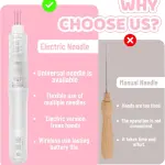 Electric Felting Machine Needles,Needle Felting Machine for Quick Felting,with 1-5 Needles and Speed Control,Automatic Tools for DIY Dry Wool Craft Needlework Equipment (White)