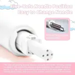 Electric Felting Machine Needles,Needle Felting Machine for Quick Felting,with 1-5 Needles and Speed Control,Automatic Tools for DIY Dry Wool Craft Needlework Equipment (White)