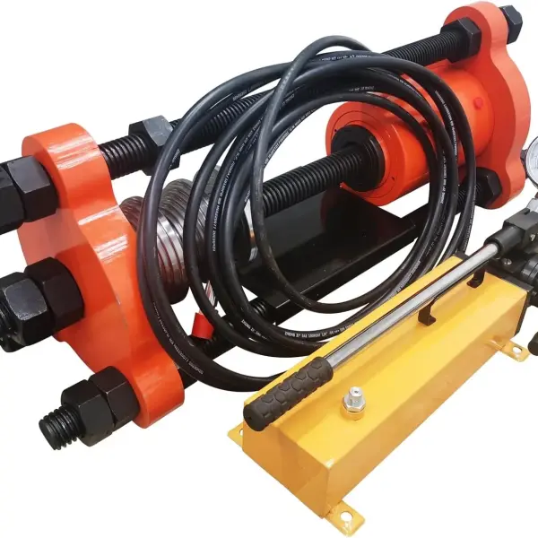 100T Crawler Pin Pressing Machine Hydraulic Track Chain Pressing Press Sleeve Pin Dismantling Machine Hand Pump Excavator Chain Repairing Tool for Excavator Maintenance