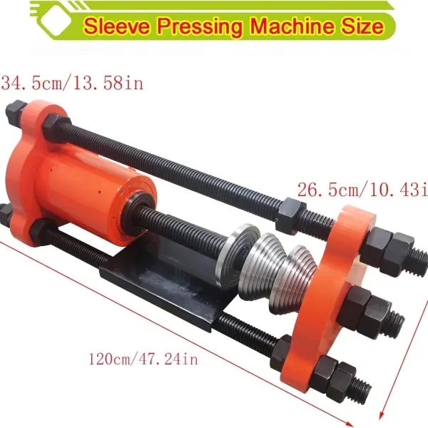 100T Crawler Pin Pressing Machine Hydraulic Track Chain Pressing Press Sleeve Pin Dismantling Machine Hand Pump Excavator Chain Repairing Tool for Excavator Maintenance