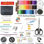 INSCRAFT Sewing Kit, 200 Premium Sewing Supplies, 41 XL Thread Spools, Suitable for Traveller, Adults, Beginner, Emergency, DIY and Home by INSCRAFT