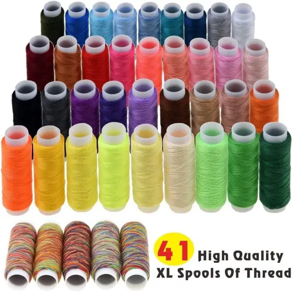 INSCRAFT Sewing Kit, 200 Premium Sewing Supplies, 41 XL Thread Spools, Suitable for Traveller, Adults, Beginner, Emergency, DIY and Home by INSCRAFT