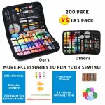 INSCRAFT Sewing Kit, 200 Premium Sewing Supplies, 41 XL Thread Spools, Suitable for Traveller, Adults, Beginner, Emergency, DIY and Home by INSCRAFT