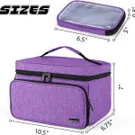 Luxja Sewing Accessories Organizer with 2 Detachable Clear Pockets, Sewing Supplies Organizer (Patent Design), Purple