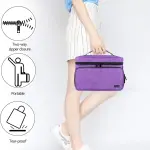 Luxja Sewing Accessories Organizer with 2 Detachable Clear Pockets, Sewing Supplies Organizer (Patent Design), Purple