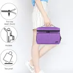 Luxja Sewing Accessories Organizer with 2 Detachable Clear Pockets, Sewing Supplies Organizer (Patent Design), Purple
