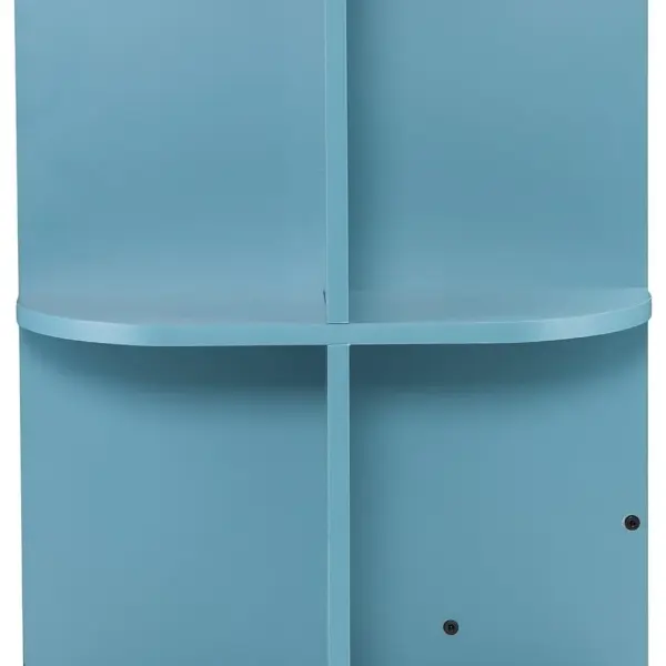 SEI Furniture - Stradville Expandable Rolling Sewing Table Craft Station - Turquoise - Transitional Design, Blue Finish - Ideal for Living Room, Bedroom (HZ8665)