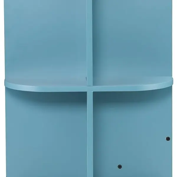 SEI Furniture - Stradville Expandable Rolling Sewing Table Craft Station - Turquoise - Transitional Design, Blue Finish - Ideal for Living Room, Bedroom (HZ8665)