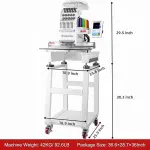 Smartstitch S-1001 Upgraded Embroidery Machine with 10 Needles, 1200SPM Max Speed, 7" Touch Screen, 9.5"x14.2" Embroidery Area, New Gen of Commercial Embroidery Machine for Flat, Hat, T-shirt and more