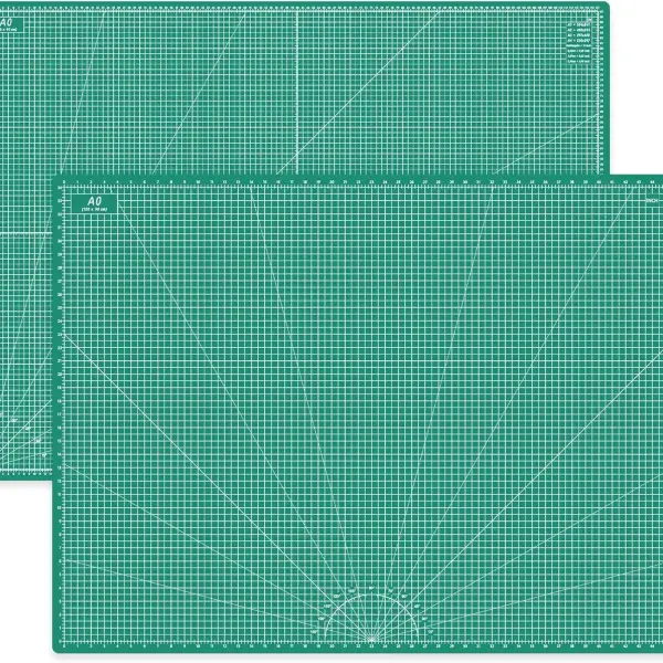 Headley Tools Thickened 36 x 48 Inch Self Healing Sewing Cutting Mat, A0 Rotary Cutting Sewing Mat for Crafts, Double Sided 5-Ply Table Cutting Board for Fabric Quilting Leather Hobby, Green