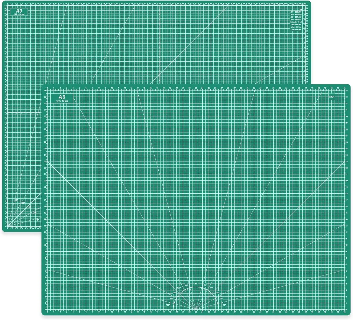Headley Tools Thickened 36 x 48 Inch Self Healing Sewing Cutting Mat, A0 Rotary Cutting Sewing Mat for Crafts, Double Sided 5-Ply Table Cutting Board for Fabric Quilting Leather Hobby, Green