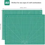 Headley Tools Thickened 36 x 48 Inch Self Healing Sewing Cutting Mat, A0 Rotary Cutting Sewing Mat for Crafts, Double Sided 5-Ply Table Cutting Board for Fabric Quilting Leather Hobby, Green