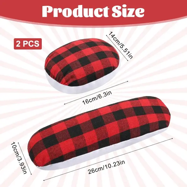 2Pack Tailors Ham and Seam Roll Set, Premium Tailor Ham Pressing Tool for Ironing, Sawdust Solid Sewing Hams for Sleeve, Collar, Curved Seam