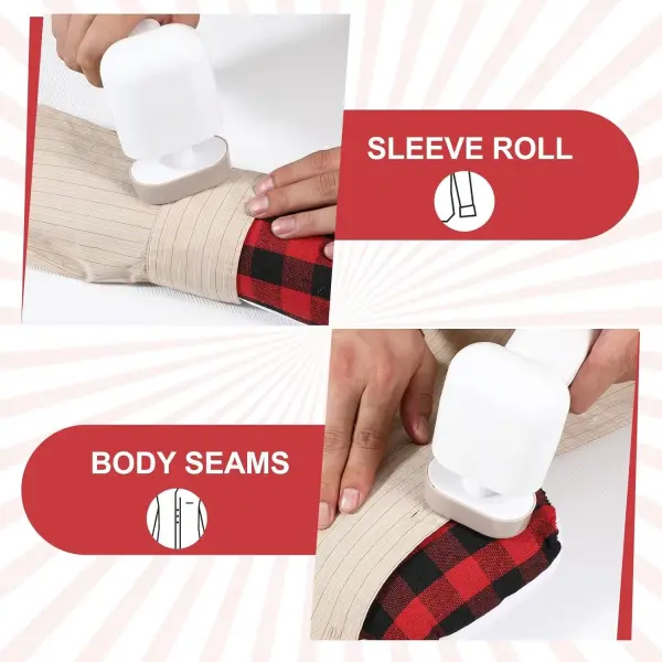 2Pack Tailors Ham and Seam Roll Set, Premium Tailor Ham Pressing Tool for Ironing, Sawdust Solid Sewing Hams for Sleeve, Collar, Curved Seam