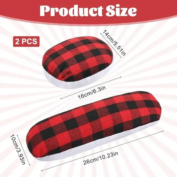 2Pack Tailors Ham and Seam Roll Set, Premium Tailor Ham Pressing Tool for Ironing, Sawdust Solid Sewing Hams for Sleeve, Collar, Curved Seam