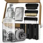 Shoe Cleaner Kit for Sneaker, Cleaning Kit, Sneaker 10Oz with 3 Brush & Microfiber Towel Included, Shoe, Suede, Boot, Canvas, PU, Fabric, etc,Clear,(Madala-SC-210201)