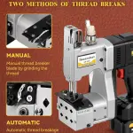 Cordless Bag Closer Machine, Adjustable Speed Industrial Bag Closing Machine Bag Sewing Machine Aluminum Alloy for Packing Woven Bags Leather GS8-074D