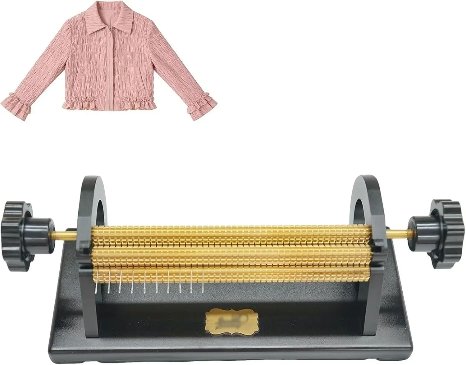 Smocking Pleater Machine,24 Row Smocking Pleater with 24 Sewing Needles & Tool Kit, 47 Positions, Even Fabric Folds, 0.5 cm Stitch Spacing, for Costume & Craft Sewing
