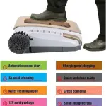 Automatic Electric Shoe Cleaning Brush - Self-Cleaning Boot Scraper with Water Reservoir & Battery | Quick 5-Second Dust Removal | Low Noise Shoe Cleaner (Rojo)
