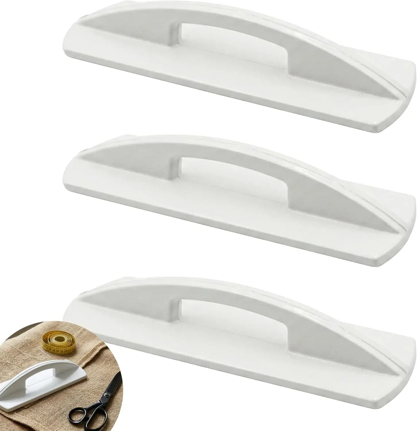 3 Pcs Pattern Weights, Heavy Duty Sewing Weights for Fabric, Secure Pattern Cutting & Tailoring Projects, White Fabric Cloth Weight Set