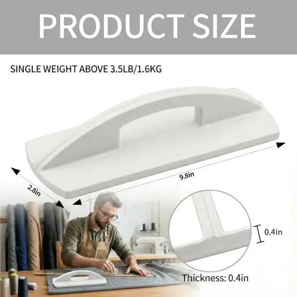 3 Pcs Pattern Weights, Heavy Duty Sewing Weights for Fabric, Secure Pattern Cutting & Tailoring Projects, White Fabric Cloth Weight Set