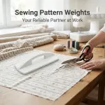 3 Pcs Pattern Weights, Heavy Duty Sewing Weights for Fabric, Secure Pattern Cutting & Tailoring Projects, White Fabric Cloth Weight Set