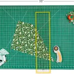 WA Portman Self Healing Cutting Mat & Rotary Cutter Set 45mm Rotary Cutter for Fabric with 5 Extra Blades with 24x36 Fabric Cutting Mat & 6x24 Acrylic Quilting Ruler - 3pc Sewing Kit