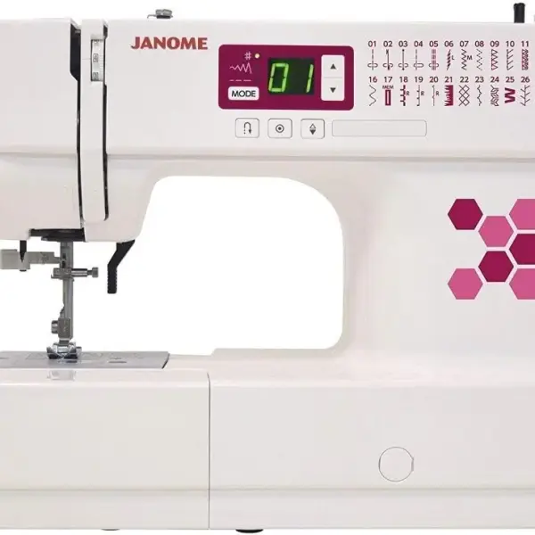 Janome Sewing Machine, White, W16" x H12" x D 7"