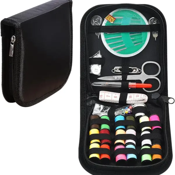 67 PCS Sewing Kit Box with Tailoring Tools, Thread Box Set, Scissors, Needles, 18Pcs Thread Spools, Tape Measure – Mini Sewing Kit for DIY, Beginners, Home, Emergency, Stitching Accessories