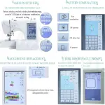 Automatic Sewing Machine Electric Embroidery Machine 96Built-in Designs DIY Embroidery Tool, with 4" x 9.2" Embroidery Area and LCD Touch Screen