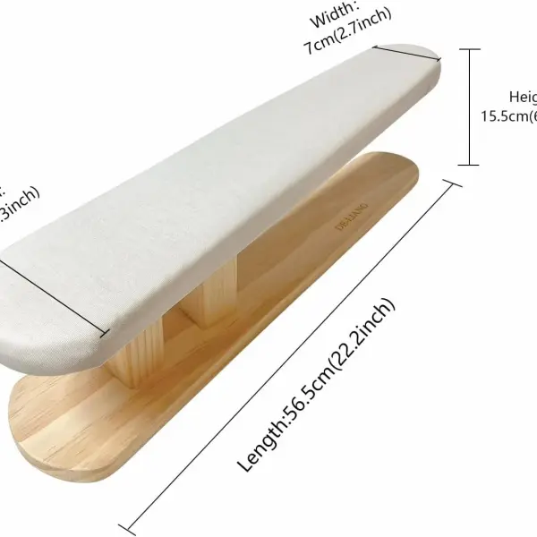 Padded Chest & Sleeve Tailor Ironing Board Long with Wooden Base for Household Tools, Tailor Dress Forms, Sewing and Tailoring Studio