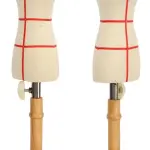 Premium Female Dress Form, Professional Tailoring Tool, Adjustable Height, Beechwood and Canvas Material, Stable Wooden Frame, Easy Sewing and (Yellow)