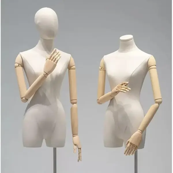 3Pcs Adjustable Dress Form Mannequin Torso, 59-86.6in Height, Detachable Head & Wooden Arms, Perfect for Clothing, Jewelry Display & Tailoring, Small Size Sewing Tool