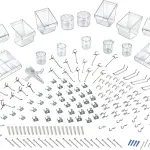 Azar Displays - 900960-190-Piece XLarge Pegboard Organizer Accessory Kit, Hooks Assortment for Tools and Storage System. Hardware Hooks and Bins.