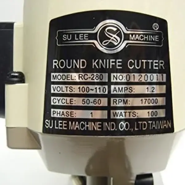 SuLee RC-280 4" Round Knife Fabric Cloth Cutting Machine