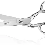 TONMA Sewing Scissors [Made in Japan] 9 Inch Professional Fabric Scissors, Industrial Japanese Solid Stainless Steel Dressmaker Tailor Shears, Ideal for Cutting Cloth Denim Leather, Mirror Finish