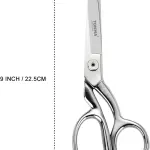 TONMA Sewing Scissors [Made in Japan] 9 Inch Professional Fabric Scissors, Industrial Japanese Solid Stainless Steel Dressmaker Tailor Shears, Ideal for Cutting Cloth Denim Leather, Mirror Finish