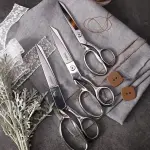 TONMA Sewing Scissors [Made in Japan] 9 Inch Professional Fabric Scissors, Industrial Japanese Solid Stainless Steel Dressmaker Tailor Shears, Ideal for Cutting Cloth Denim Leather, Mirror Finish